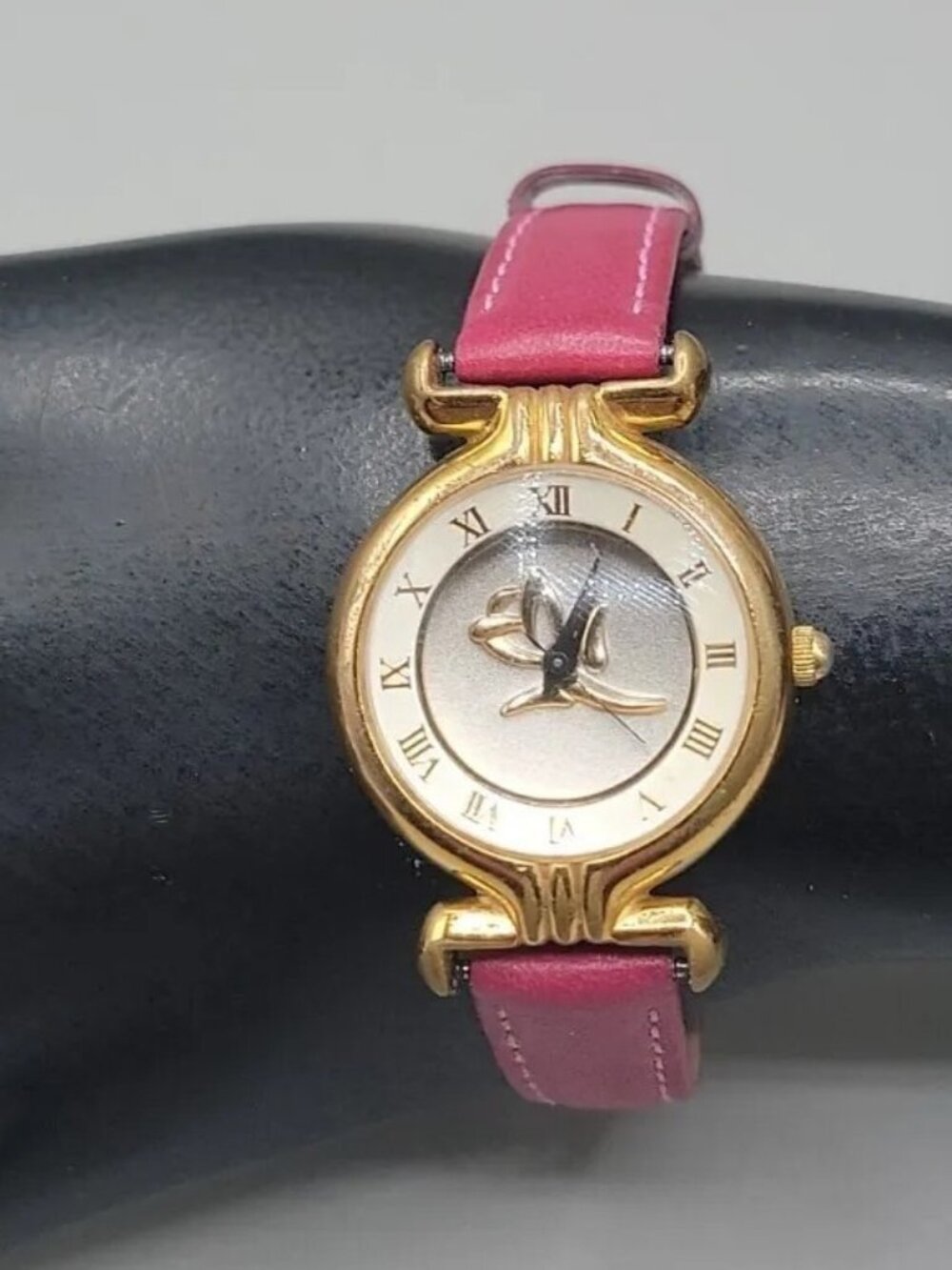 Vintage Mary Kay Cosmetic Fossil Ladies Quartz Watch ZC00366 7" Pink Band